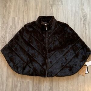 Belle Fare Quiet Luxury Premium Faux Fur Cape Jacket